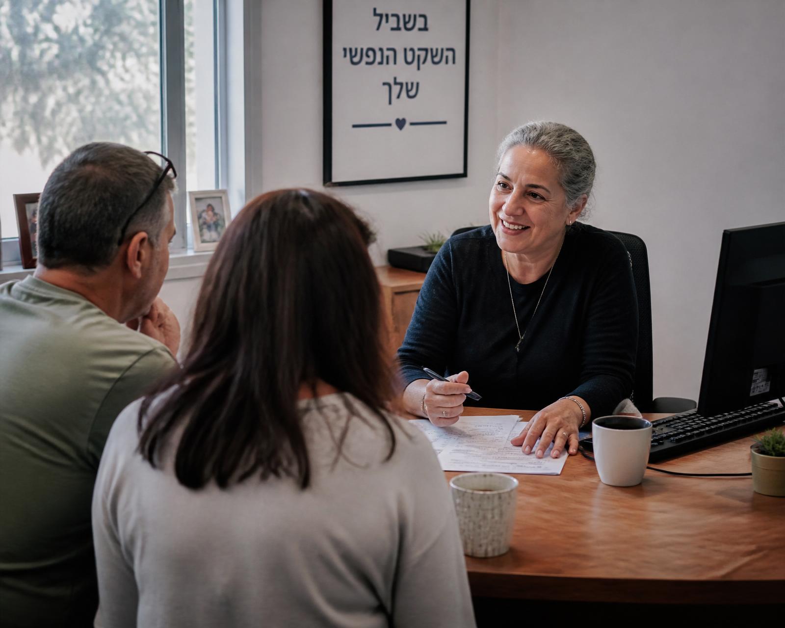 פגישה במשרד קדמי ביטוחים